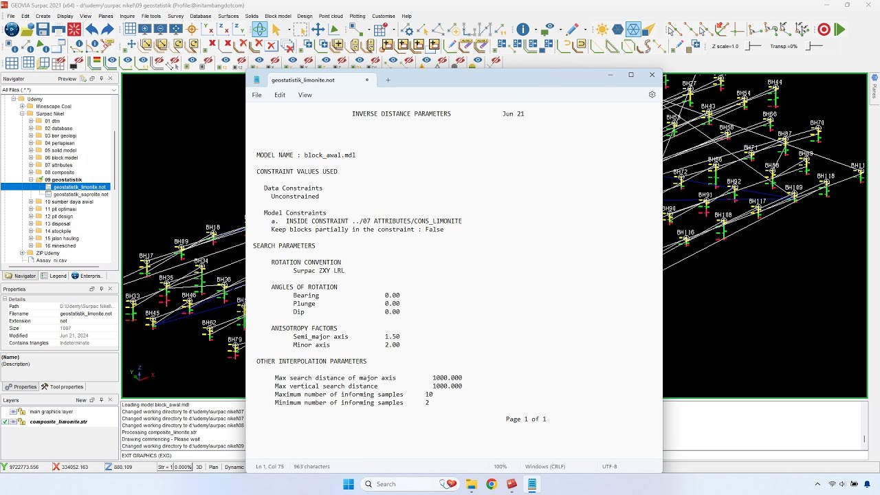 Geostatistik Data Quality & Kadar Tambang Nikel dengan Surpac - YouTube