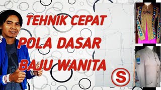 pola dasar baju wanita sistem praktis - size S