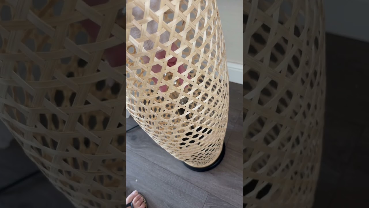 CGC Large 83cm Natural Bamboo Floor Lamp