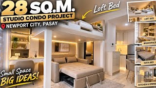 ✨28 SQM STUDIO CONDO MAKEOVER WITH LOFT BED | NEWPORT CITY, PASAY✨