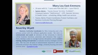 Kuali Ready Webinar: Lessons Learned while Building a Campus Website to Support Continuity Planning