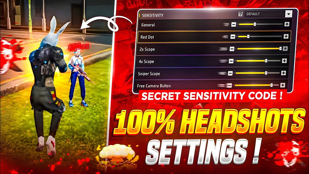 💥 Perfect Headshots Every Time! ⚙️ Free Fire Sensitivity Tips 😍#skgamer 
