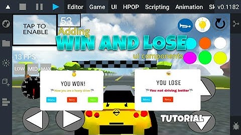 WIN LOSE UI TUTORIAL || ITS MAGIC ENGINE || UDAY HAMEDEV ||TUTORIAL #5 #itsmagic #uday #max2d