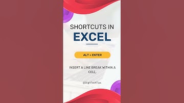 Advanced Excel Shortcuts | Insert a line break within a cell