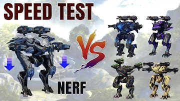 [WR] Fafnir (NERF) VS Flying Robot - Speed Test & Gameplay | War Robots Test Server Rebalance