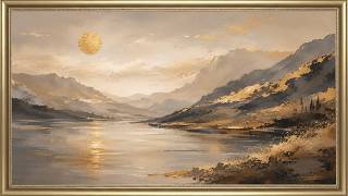 Framed Golden Sunset Artwork | TV Art | Golden Sunset Wall Art 🌅✨ screenshot 3