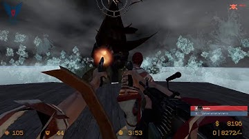 ZOMBIE ESCAPE ROUND ON COUNTER-STRIKE: SOURCE, map: ze_pirates_port_royal, Barboza and Kraken, CSS