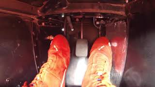 Heel toe and left foot braking technique - Foot-cam Donington Park GP 2018