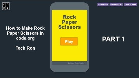 How to make Rock Paper Scissor in code.org | Part 1 of 3 | Tech Ron