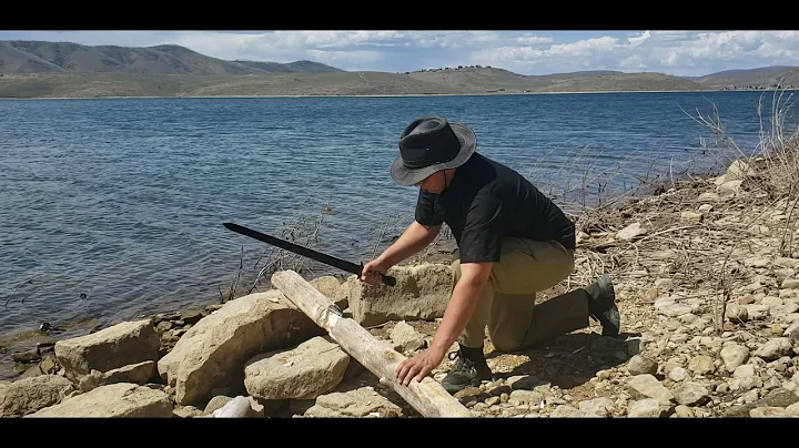 APOC Atrim Broadsword Cutting a Driftwood Log