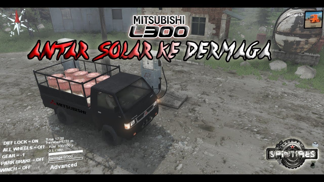 L300 Antar Solar Ke Dermaga Spintires Indonesia YouTube