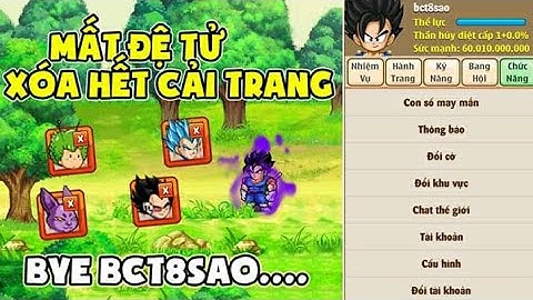 Ngọc Rồng Online - Xóa Cải Trang BCT8SAO Ăn Mừng AD Xóa Đệ 1 Tháng Vì Chọc Khang Mõm!