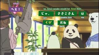 Shirokuma Cafe Japanese conversation anime Ep1/4
