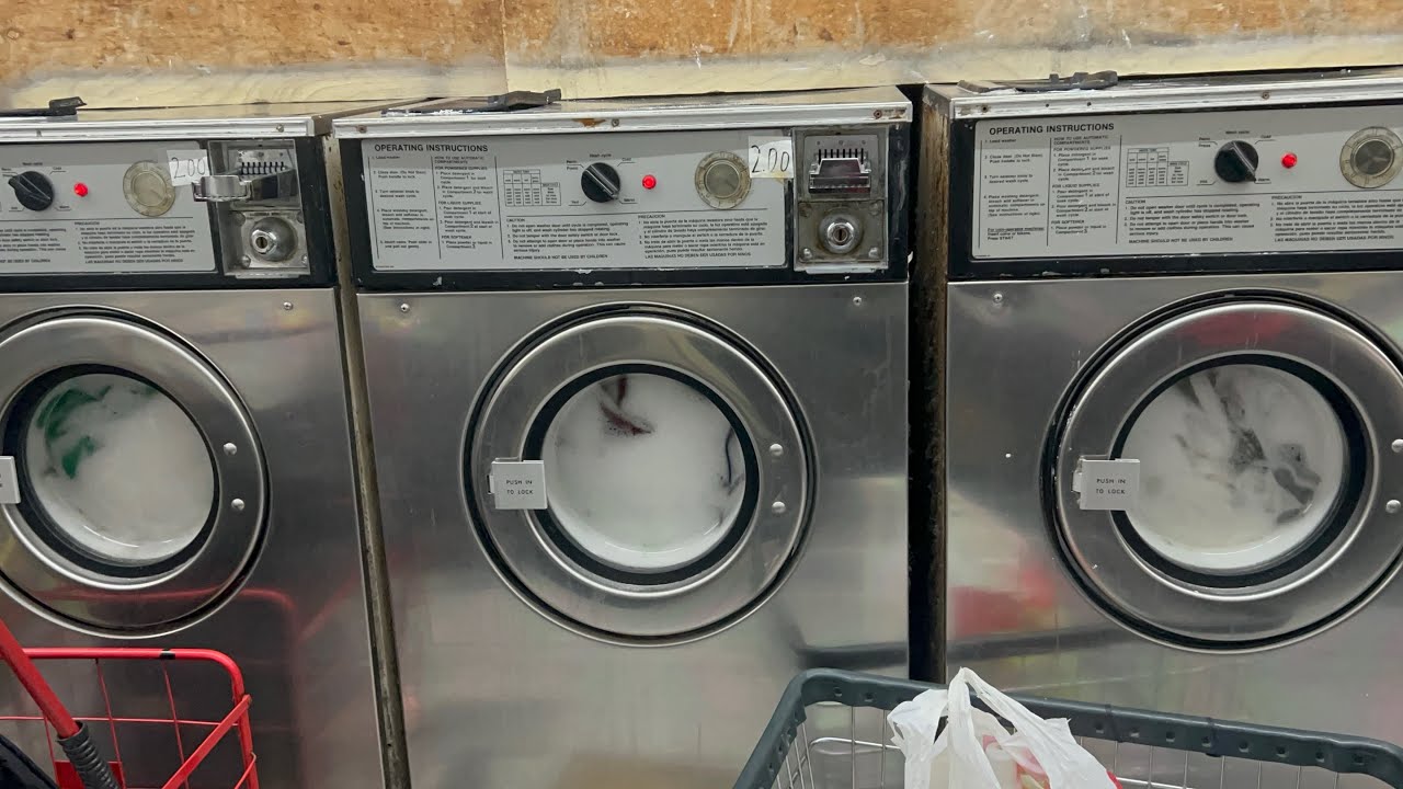 Triple sudsy Wascomat Junior W74 machines working (2 MACHINES SUDSLOCKED!)