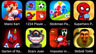 Mario Kart,1234 Players,Stickman Party,Superhero Play 456,Garten Of Rainbow,Skibidi Toilet,ScaryJuan