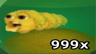 Yellow singing pufferfish but it keeps getting faster