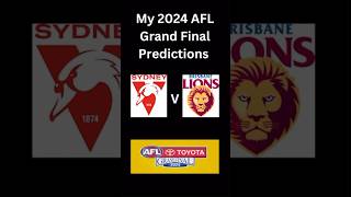 My 2024 AFL Grand Final Predictions! #australianfootball #afl #footy #grandfinal
