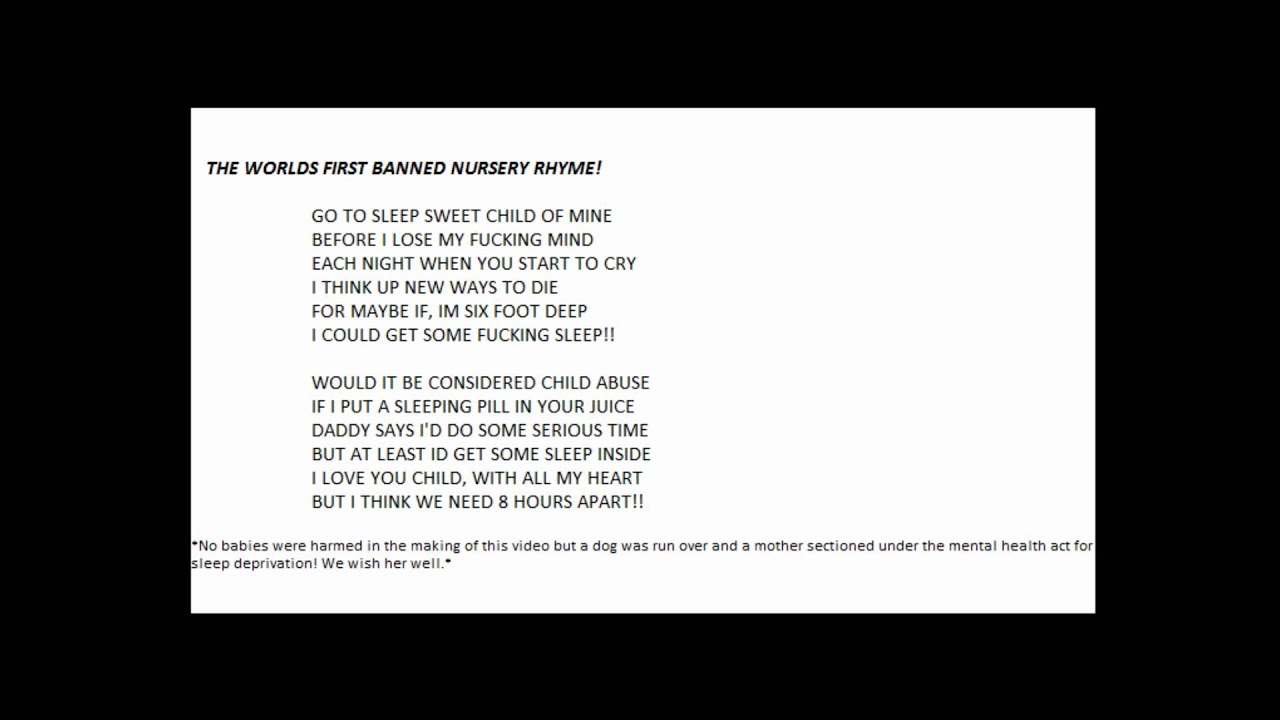 BANNED NURSERY RHYME YouTube