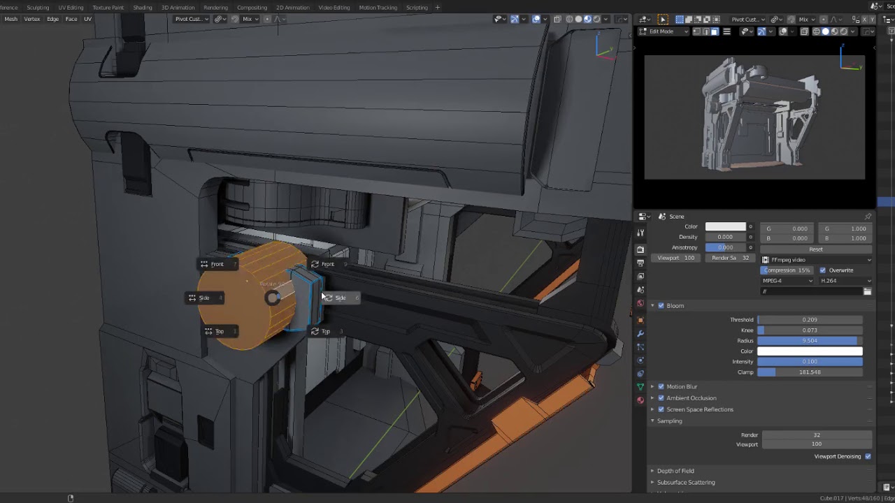 Blender 2.8 Hard surface modeling timelapse full process YouTube