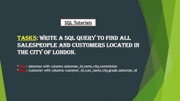 25. Write a SQL query to find all salespeople and customers located in the city of London.