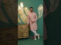Art Silk Wedding Sherwani With Embroidered Work In Off White And Salmon For Festival
