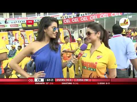 Fantastic CATCH By Telugu Warriors Upset Chennai Rhinos | Kajal Agarwal and Akhil Akkineni Excited