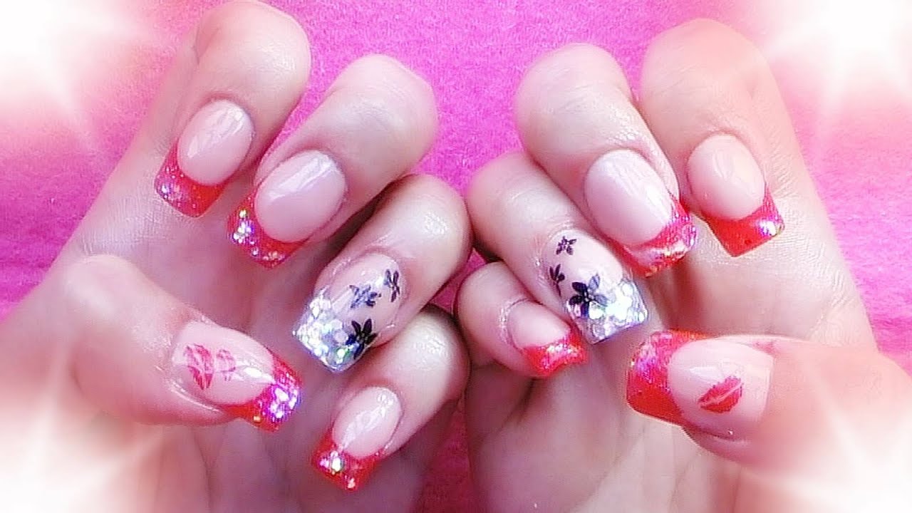 UÑAS ACRILICAS ROJAS / Kalipodecola - YouTube