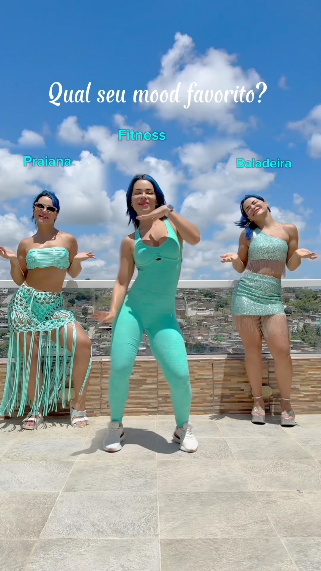 Qual seu mood favorito: praiana, fitness ou baladeira? ?✨#trend #viral #mood