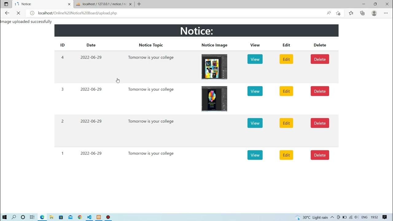 Online Notice Board Using PHP and MYSQLI - YouTube
