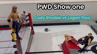 PWD Action figure Show one ☝️ Cody Rhodes vs Logan Paul in a hardcore match 🏟️ and More…