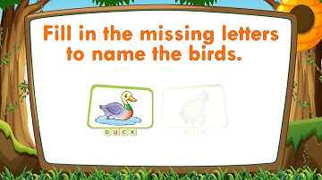 Fill in the Missing Letters of Birds | Learn EVS Easily | Kids EVS Workbook | Fun & Learn Education
