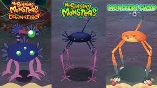 Dawn Of Fire Vs My Singing Monsters Vs Monsters Swap | Redesign Comparisons