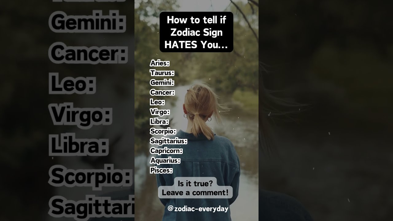 How to tell if Zodiac Sign HATES YOU...