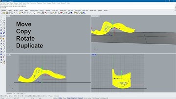How to do "Move, Copy, Duplicate, Rotate" in Rhino??? All short tricks in one video!!
