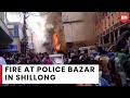 Fire breaks out at thana road area of police bazarinshillong