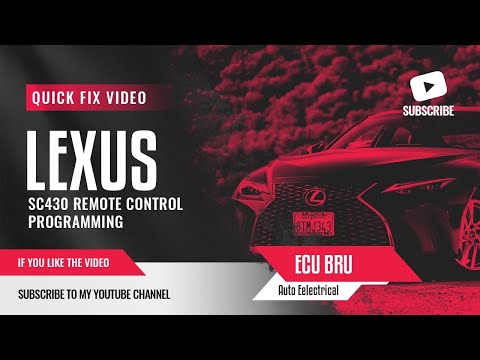 Lexus SC 430 remote control programming