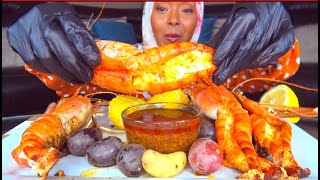 ASMR & RECIPE * GIANT PRAWNS  *  طبخ واكل الجمبري