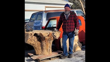 Making a ponderosa Root Ball table with our Tru-Cut Sawmill