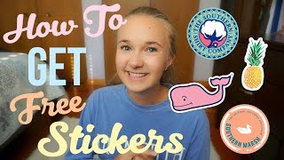 MY STICKER COLLECTION + HOW TO GET FREE STICKERS FROM PREPPY COMPANIES
