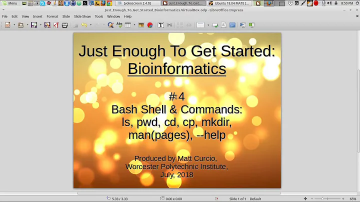 Just Enough: Bioinformatics-4-Bash, cd, cp, ls, pwd, mkdir, man, --help, sudo