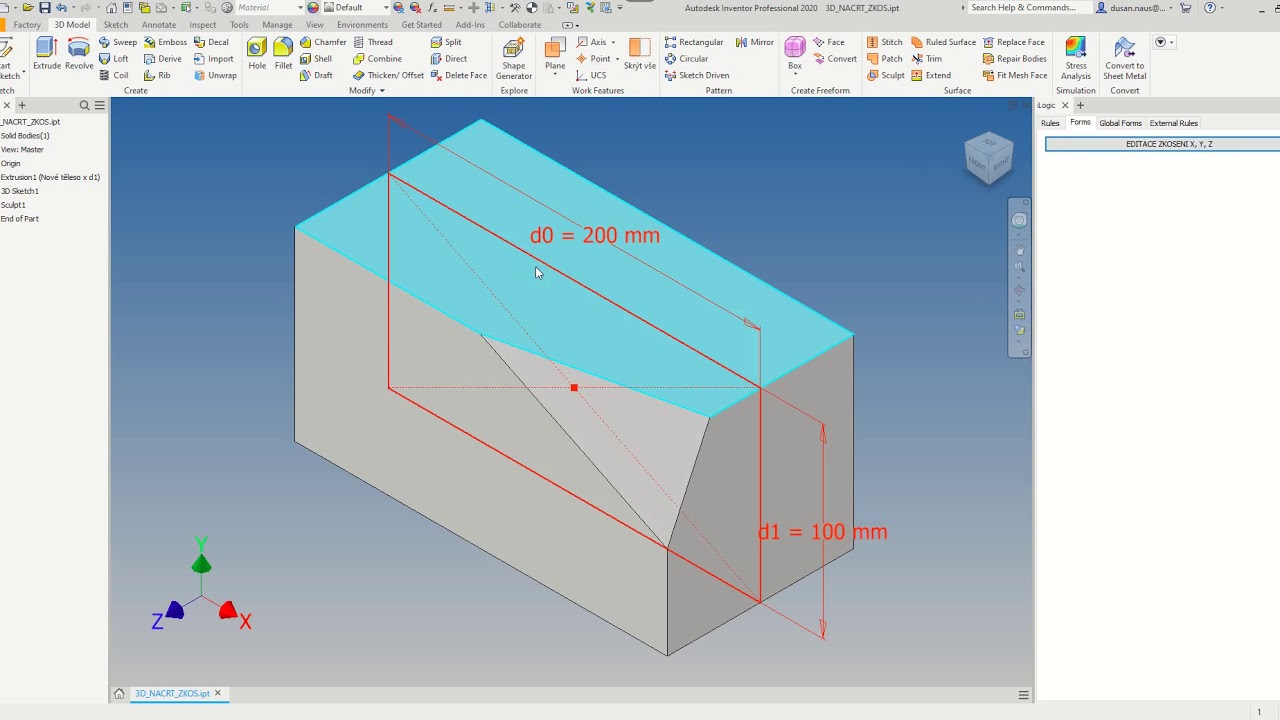 Inventor iLogic Form Editor Add Possibility Use Parameter