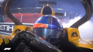 Alonso, Hamilton & Vettel Do Donuts! | 2018 Abu Dhabi Grand Prix