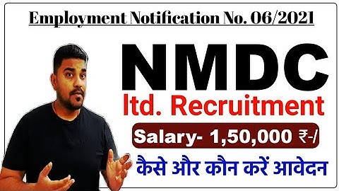 NMDC Ltd Executive & Non Executive Online Form 2021 | Eligibility | Emp. Notification 06/2021 👇Link