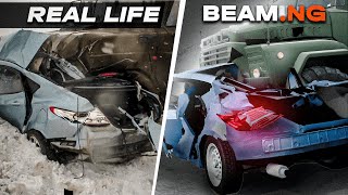 Аварии на реальных событиях в BeamNG.Drive #28