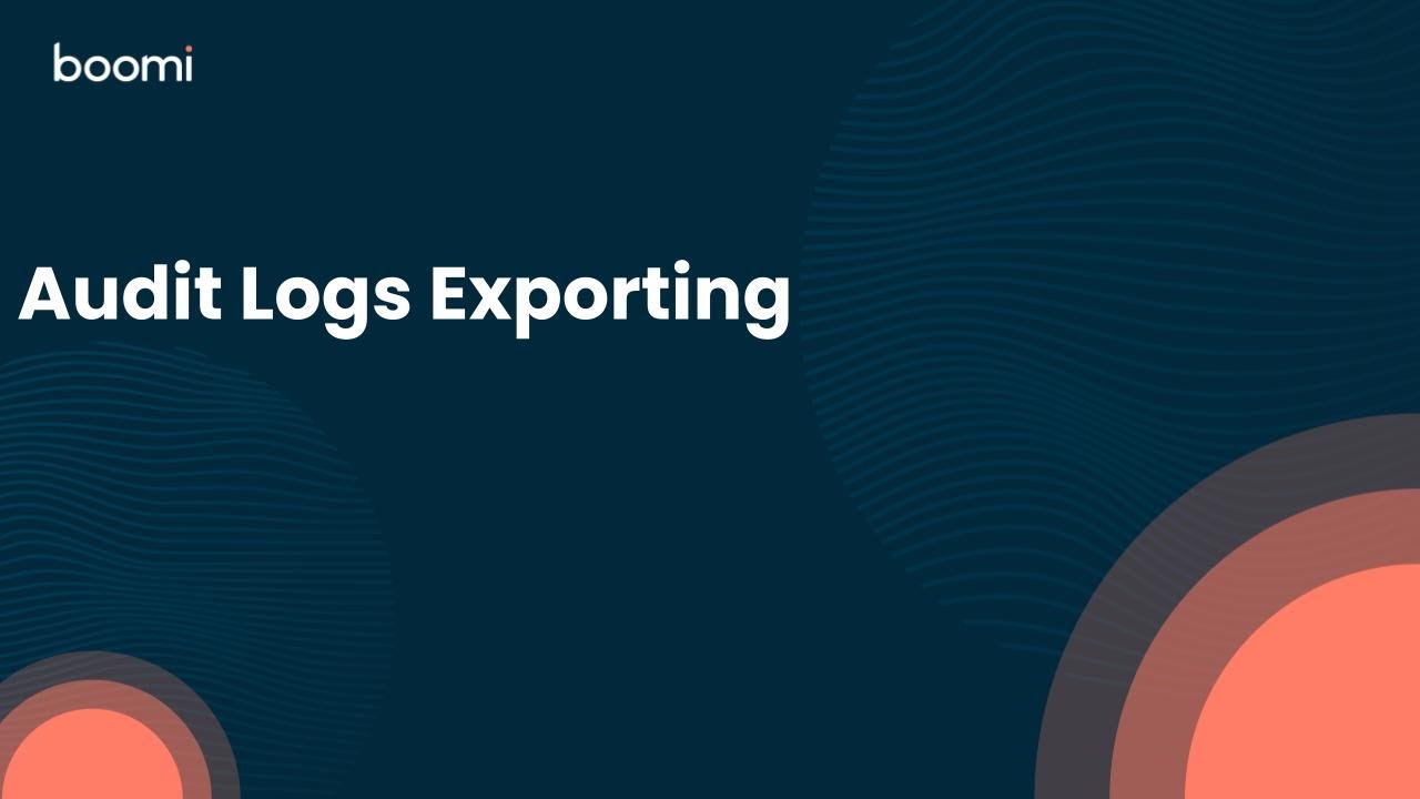 Audit Logs Exporting - YouTube