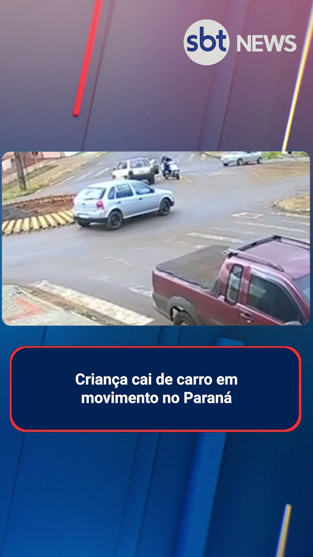 Criança cai de carro em movimento no Paraná