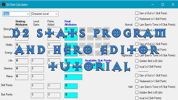 Diablo 2: A great stats program I use - And hero editor guide how to make any items!