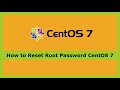 Root Password Reset CentOS 7