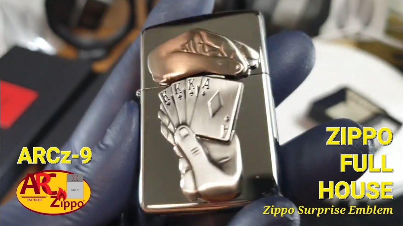 Zippo FULL HOUSE (28837) | ASMR | High Polish Chrome Surprise