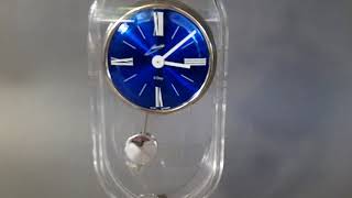 VINTAGE SCHMIDT 8 DAY BLUE DIAL WEST GERMANY MANTLE DESK CLOCK